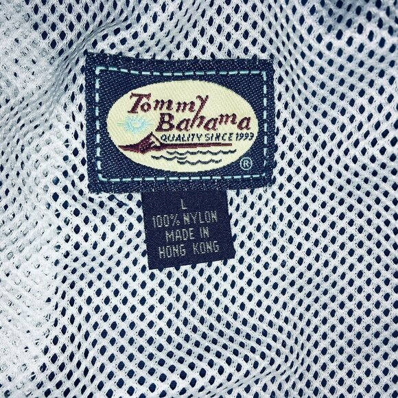 Tommy Bahama Men Swimming Shorts Navy Blue Drawstring 5 Pockets Size L - Picture 4 of 9